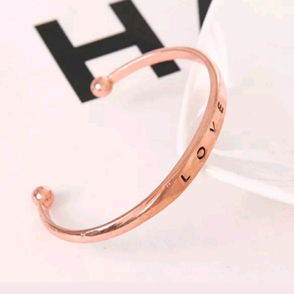 Rose Gold LOVE Bracelet - Picture 3 of 4